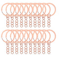 50Pcs Keychain Key Ring with Chain Bulk Split Key Chain,1.1 Inch Key Chains Parts with Open Jump Ring Connector for Jewelry Making Crafts (Rose Gold) - color: 50Pcs Rose Gold