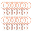 50Pcs Keychain Key Ring with Chain Bulk Split Key Chain,1.1 Inch Key Chains Parts with Open Jump Ring Connector for Jewelry Making Crafts (Rose Gold) - color: 50Pcs Rose Gold