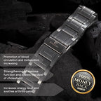 POLLDAN® 3X Power Magnetic Bracelets For Men | 6200 Gauss Strength Mens Titanium Bracelet with Fold-Over Clasp, Adjustable Length, Gift Box, Sizing Tool | Innovative Magnets Alloy - Patent - color: Gunmetal
