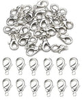 MSCFTFB 300 Pieces Mini Lobster Clasps Metal Lobster Claw Clips Fastener Hooks for Bracelet Necklace Choker Jewelry Making Findings DIY Keychain Bag Phone Dangle Charms (6x12mm,Rhodium) - color: Whitk