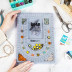 The Beadsmith Bead Board with Cover, Grey Flocked, 3 U-Shaped Channels, 6 Recessed Compartments,13.25H x 9.75L inches, Design Boards for Creating Bracelets, Necklaces and Other Jewelry - size: 28" - U Channel w/ Cover