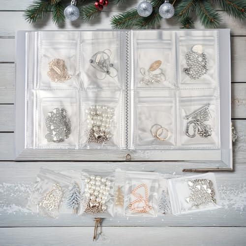 Transparent Jewelry Storage Book Robust Structure Portable Travel Jewelry Organizer Bags for Rings, Necklace, Bracelets-84 grids - size: 84 grids
