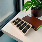 Luxurious 5 Grid Beige Velvet Eyewear Storage Sunglasses Jewelry Tray Organizer Soft Protection Drawer Divider Store Display - color: B5