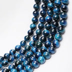 MJDCB Stone Beads 6mm 60pcs Round Sky Blue Tiger's Eye Loose Gemstone Bead Charms for Jewelry Making Bracelet Necklace Earring Pendant - color: Sky Blue Tiger's Eye, size: 6mm