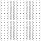 100 PCS Extender Chain for Jewelry Making Silver Necklace Extenders Removable Bracelet Extender Chains Extension Tails for Necklace Bracelet Anklets Key Chain - color: Silver