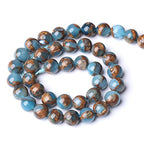 4MM 88PCS Lake Blue Cloisonne Craft Spacer Loose Beads for Jewelry Making DIY Bracelet - color: Blue Cloisonne, size: 4mm