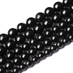 90pcs 4mm AAAA Natural Black Tourmaline Gemstone Beads Round Loose Beads for Jewelry Making DIY Bracelet Necklace(Black Tourmaline, 4mm) - color: Black Tourmaline, size: 4mm