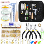 Tanstic Jewelry Making Kit, 951 Pcs with Tools, Pliers, Wires, Findings, Storage Bag for Jewelry Repair and Beading