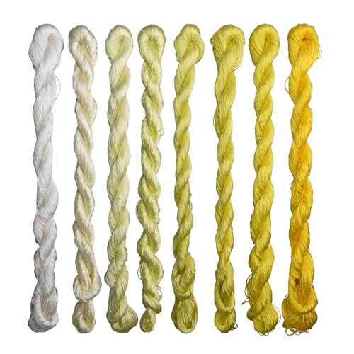 Natural 100% Silk Thread, Handmade Embroidery Thread Silk Floss 8 Colors 110m Each (75) - color: 75