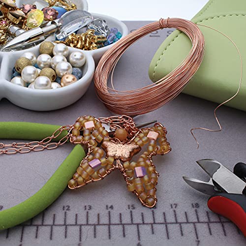 Copper German Bead Wire Craft Wire 26 Gauge/.4mm (20 Meters / 65.6 Feet) - color: COPPER, size: 26 Gauge