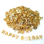 300+ Pieces 9x12mm Big Large Alphabet Letter Beads Charms A-Z Mixed Plastic Shape Loose Bead for Jewelry Making Bracelets Necklaces Key Chains (Golden) - color: Golden, size: 300 Pieces
