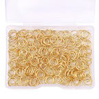 BEADIA 14K Gold Plated Jump Rings Non Tarnish 7mm 300pcs for Jewelry Making Findings - color: 14K Gold, size: 0.7x7mm