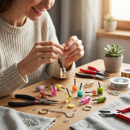 KJML DIY Cute Keychain Charms Bulk 30pcs Pendant Charms for Keychain Making Mini Resin Charm for Funny Keychains Bag Charm Purse Backpack Jewelry Making - color: Mix Bottle