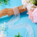6 Strands Transparent Faceted Glass Beads 3/4/6/8mm Crystal Rondelle Glass Loose Spacer Beads for DIY Bracelet Necklace Wristband Keychain Jewelry Craft Making 2.3~8x2~6mm, Clear - color: 3/4/6/8mm-Clear