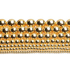 Song Xi 18K Gold Hematite Beads Round Loose Beads for Jewelry Making DIY Bracelets and Necklaces 8mm/45pcs - color: 18k gold, size: 8mm