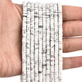 300pcs Natural White Howlite Heishi Spacer Beads 2x4mm Genuine Real Disc Stone Beading DIY Charm Smooth Loose Gemstone Beads for Jewelry Making Bracelets Necklaces Earrings Crafts - color: White Howlite
