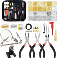 EUIQUE Jewelry Making Supplies Kits Repair Tools for Adults with Pliers, Wires, Necklace Chains, Findings and Helping Hands - color: Black
