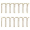 Shapenty 200PCS Mini Metal Wire Eyepins Beading Small Open Eye Head Pins Needles Bulk for DIY Craft Bead Earring Pendant Necklace Bracelet Jewelry Charm Finding Making (28mm/1.1Inch, Gold) - color: Gold, size: 28 mm