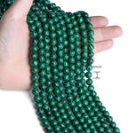 Natural Malachite Beads 100Pcs 8mm Crystal Beads Loose DIY Round Green Stone Bead for Bracelet Necklace Earrings Making - color: C-Green Malachite, size: 100pcs