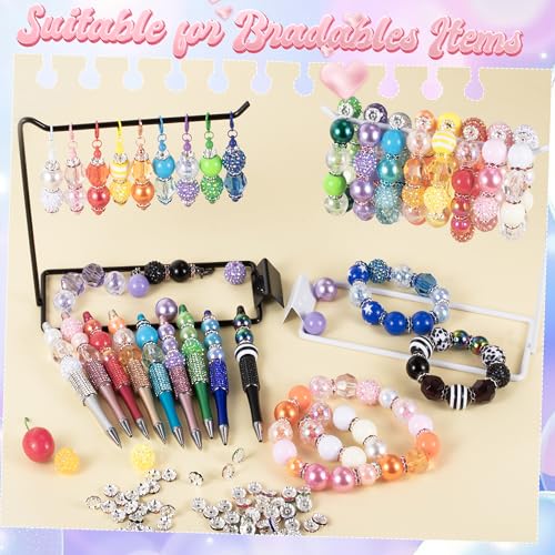 180 PCS Focal Beads for Pen Making, Include 100 PCS 20mm Rhinestone Beads 20 PCS 16mm Bubblegum Bead and 60 PCS Rondelle Spacer Bead, Perfect for DIY Pen Keychain Bracelets Jewelry - color: 180 PCS Round Beads