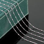 UMAOKANG 10 Meters Stainless Steel Chain for Jewelry Making Pink Enamel Beaded Chains Bulk Women Necklace Bracelet DIY Jewelry Findings - color: Pink Bead-Steel