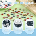 uxcell 50Pcs European Large Hole Beads, Rhinestone Craft Bead Crystal Charm Spacer Beads for Pens Bracelet Making Necklace DIY Craft, Navy Blue - color: Navy Blue