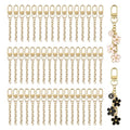 NCIWAN 50 PCS Keychain Making Kit Swivel Snap Hook Lobster Claw Clasps and Extender Chain Gold Metal Keychain Clips with Key Ring Bulk for DIY Craft Supplies Jewelry Key Chain Bags Accessories Gift - color: Gold 50