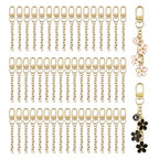NCIWAN 50 PCS Keychain Making Kit Swivel Snap Hook Lobster Claw Clasps and Extender Chain Gold Metal Keychain Clips with Key Ring Bulk for DIY Craft Supplies Jewelry Key Chain Bags Accessories Gift - color: Gold 50
