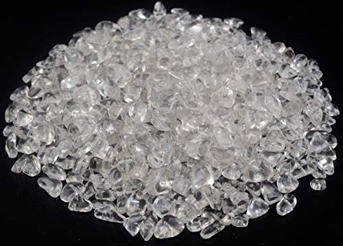 Natural Chip Stone Beads Crystal Quartz 5-8mm About 400 Pieces Irregular Gemstones Healing Crystal Loose Rocks Bead Hole Drilled DIY for Bracelet Jewelry Making Crafting (5-8mm, Clear Crystal Quartz) - color: Clear Crystal Quartz