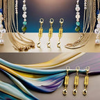 925 Sterling Silver Magnetic Clasp, Strong Jewelry Connector for Necklaces and Bracelets, Double Hook Design (8pcs Golden Silvery) - color: 8pcs golden silvery