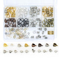 stino Metal Charms for Jewelry Making 100gram, Bulk Tibetan Silver & Gold Plated Trinkets for Earring Necklace Jewelry Making and Findings - color: Bails Mixed Color