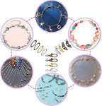 Olylkx 720pcs Lobster Claw Clasps, Bead Tips Knot Covers, Open Jump Ring Connectors, Jewelry Making Accessories Set (12 Styles)