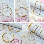 Looconi 1400pcs Letter Beads Gold Alphabet A-Z and Smiley Heart Beads White Acrylic for Jewelry Making Bracelet - color: Goldsmiley, size: 7x4mm