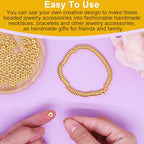 200Pcs 6mm Gold Flat Spacer Beads 18K Gold Plated Loose Beads for Jewelry Making DIY Bracelet Necklace Earring - size: 6mm