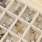 Psyqtsuary Stackable Jewelry Organizer Trays, Jewelry Tray for Drawer Stackable Earrings Tray Jewelrys Drawer Inserts Container with Removable Dividers for Earring Necklace Rings Bracelet Watch