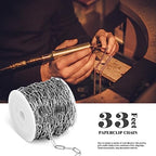 [33 Ft] Stainless Steel Paperclip Chains Roll, 2.5mm Width 304 Stainless Steel Oval Link Chains Spool Bulk for Jewelry Making - color: 2.5mm width