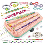 Chilpals Friendship Bracelet Making Kit for Girls 8-12, DIY String Bracelet Maker & Jewelry Craft Kits - Innovative Leg-Strap Design, Birthday Gifts Ideas for Kids Ages 7 8 9 10 Year Old (Pink) - color: Pink