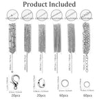 6 Rolls Necklace Chains for Jewelry Making 46 Feet Chain Jewelry Chain with Jump Rings Lobster Clasps Pinch Clasps for Jewelry Craft DIY Making Supplies (Silver) - color: 6 Rolls Silver