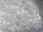 Czech Bugle Beads 40 gr / 1.4 oz Crystal Clear Glass Tube Size #3 7mm - color: Clear