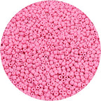 2200pcs Glass Seed Beads Bulk, 4mm 6/0 Pony Beads Bulk for Jewelry Making Mini Spacer Beads Loose Beads Craft Small Glass Seed Beads for DIY Bracelet Wrist (Pink) - color: Pink