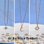 stino 48/56 Pieces Jewelry Celestial Charms Set, Silver & Gold Plated Moon Star Sun Pendants, DIY Jewelry Making Accessories - style: Rhinestone