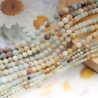240Pcs Natural Frosted Amazonite Gemstone Beads Energy Healing Crystal Stone Round Loose Gemstone Stone Beads for Jewelry Making, DIY Bracelets Necklaces (Frosted Amazonite-6mm) - color: Frosted Amazonite-6mm