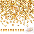 Beebeecraft 1 Box 300Pcs Crimp Beads for Jewelry Making 201 Stainless Steel Tube Crimp End Spacer Beads for DIY Earrings Bracelet Necklace - size: 1.5x1.5mm