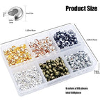 600 Pieces Crimp Bead Covers 4mm Open Half Round Crimp Bead Knot Cover Small Beads for Jewelry Craft Making - color: Multicolor