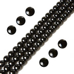 35pcs 10mm Black Tourmaline Beads Natural Gemstone Beads Round Loose Beads for Jewelry Making - color: Black Tourmaline, size: 10mm