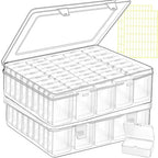 Bead Storage Containers, 92 Clear Plastic Bead Organizer Box With Hinged Lid,Bracelet Making DIY Jewelry Craft Nails, Bracelets, Jewelry, Diamonds, Clay Beads, Screws,1.7x1.38x0.8Inch - color: 2 pack 92pcs(1.7x1.38x0.8Inch)