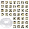 4mm 200pcs Natural Stone Round Beads Dalmation Jasper Genuine Stone Beading Loose Gemstone DIY Charm Smooth Beads for Bracelets Necklaces Earrings Hole Size 1mm (Dalmation Jasper 4mm) - color: Dalmation Jasper, size: 4mm