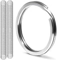 CREST Surgical and Marine Grade Stainless Steel Split Ring for Keychains SS316L Key Rings for Car Keys - color: 100-pack