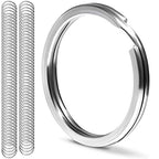 CREST Surgical and Marine Grade Stainless Steel Split Ring for Keychains SS316L Key Rings for Car Keys - color: 100-pack