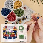 MIIIM 1000PCS 6x9mm Earth Tone Pony Beads Bulk, 5 Styles Kandi Beads for Bracelets Making Kit, Hair Braids Crafts for Jewelry Making (Earth) - color: Earth